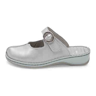 Damenpantoletten geschlossen mit Dornschließe - Damen Clogs Leder - Damen Schuhe Leder