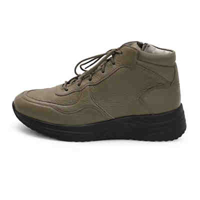Schnürboots Damen Leder - Damen Stiefeletten Leder - Damen Schuhe Winterstiefel - Damen Boots aus weichem Leder Stiefeletten Damen Leder 2