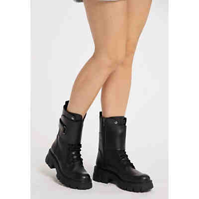 Chunky Boots aus Leder Klassische Stiefeletten 2
