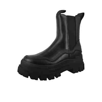 Damen Elegante Stiefelette Aspha Wave 1284080 Schwarz Black Kunstleder Ankle Boots 2