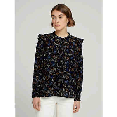Blusen & Shirts Transparente Bluse aus fließendem Chiffon Kurzarmblusen 2