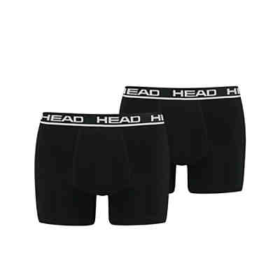 Herren Boxershort, 2er Pack - Basic, Baumwoll Stretch, einfarbig Boxershorts