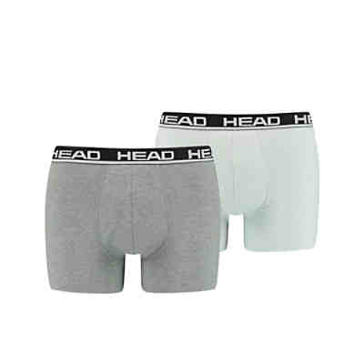 Herren Boxershort, 2er Pack - Basic, Baumwoll Stretch, einfarbig Boxershorts