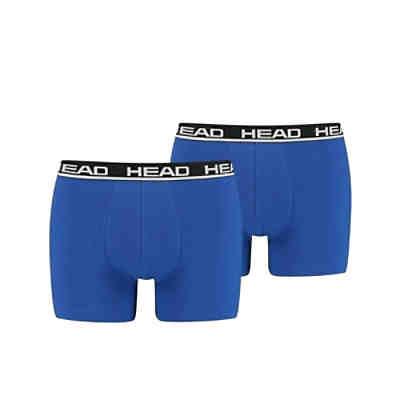 Herren Boxershort, 2er Pack - Basic, Baumwoll Stretch, einfarbig Boxershorts