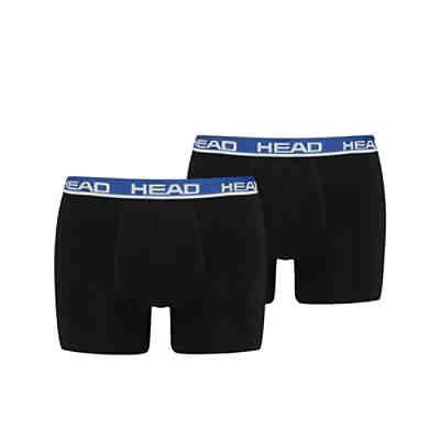Herren Boxershort, 2er Pack - Basic, Baumwoll Stretch, einfarbig Boxershorts