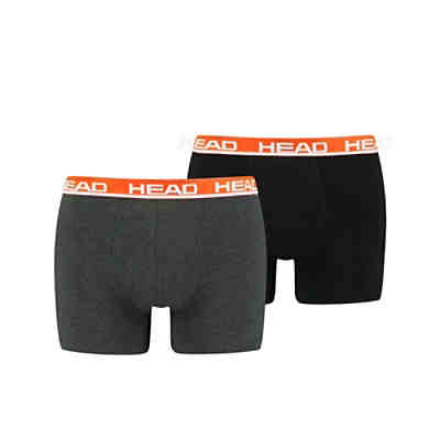 Herren Boxershort, 2er Pack - Basic, Baumwoll Stretch, einfarbig Boxershorts