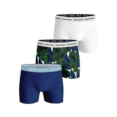 Herren Boxershorts, 3er Pack - Pants, Cotton Stretch, Logobund Boxershorts