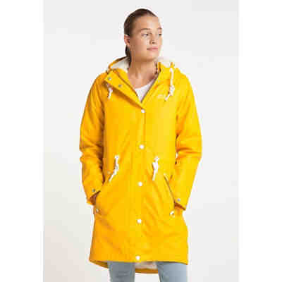 Regenmantel mit Faux Fur Innenfutter urban rain Regenmäntel