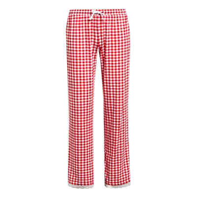 Red Plaid Pyjama Pants female Pyjamahosen