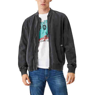Sweatblouson mit Rippkragen Sweatjacken
