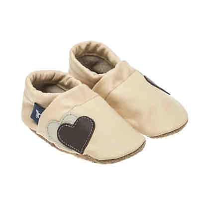 Lederpuschen / Hausschuhe / Slipper mit Herzen Hausschuhe