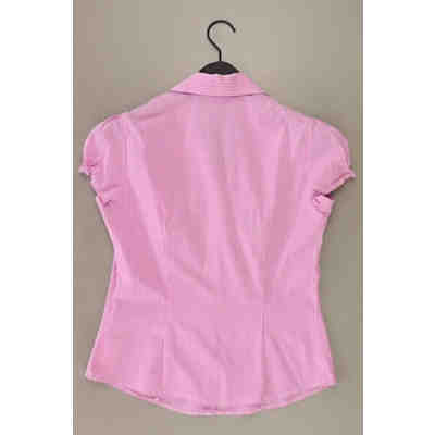 Second Hand - Kurzarmbluse gestreift rosa aus Baumwolle Damen Gr. M 2