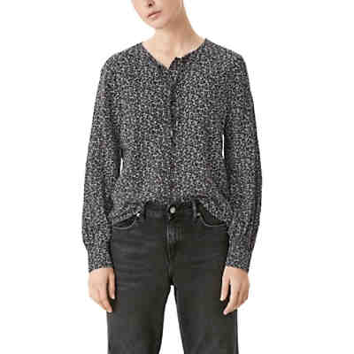 Bluse mit Alloverprint Langarmblusen