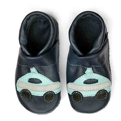Krabbelschuhe / Lederpuschen / Hausschuhe mit Polizei Krabbelschuhe 2