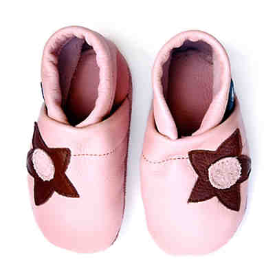 Krabbelschuhe / Lederpuschen / Hausschuhe mit Blume Krabbelschuhe 2