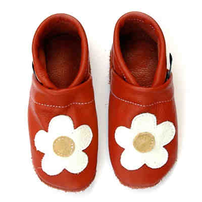 Krabbelschuhe / Lederpuschen / Hausschuhe mit Blume Krabbelschuhe 2