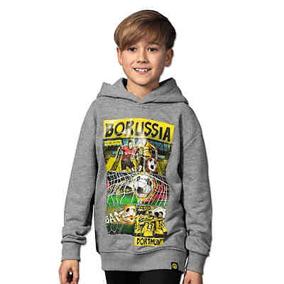 BVB-Hoodie MHMV Comic für Kinder grau