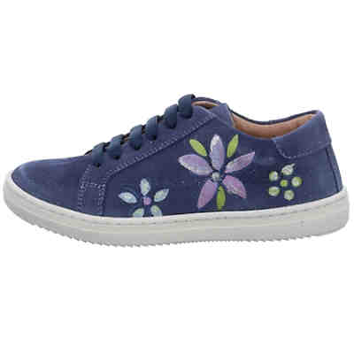 Mädchen Sneaker Schuhe Sneaker Kinderschuhe Glattleder geblümt Halbschuhe 2