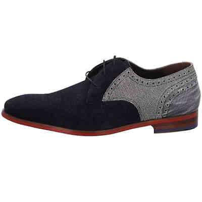 Herren Businessschuhe Schnürschuh Schnürhalbschuhe Büro Elegant Lederkombination uni Business-Schnürschuhe 2
