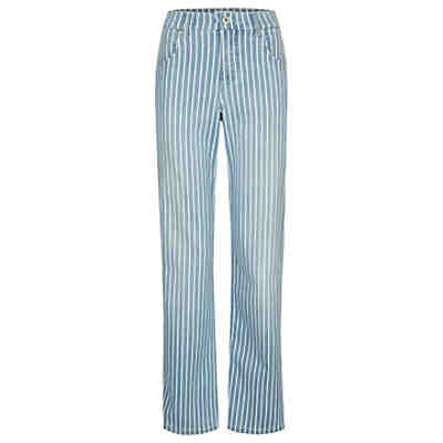 Jeans Loose-fit-Jeans 'Lara' mit gestreiftem Muster