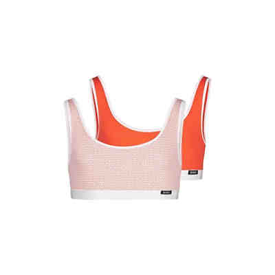 Skiny SKINY Mädchen Bustier, 2er Pack - Sport BH, Cotton Stretch Bustiers für Mädchen