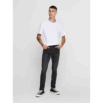 Langes Rundhals T-Shirt Kurzarm Shirt ONSMATT Stretch Basic 2