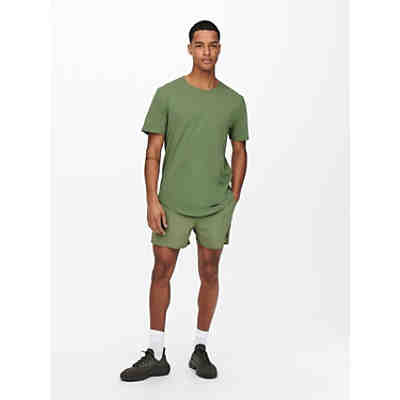 Langes Rundhals T-Shirt Kurzarm Shirt ONSMATT Stretch Basic 2