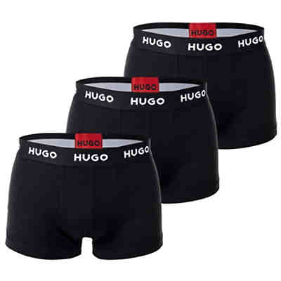 Herren Boxer Shorts, 3er Pack - Trunks Triplet Pack, Logo, Cotton Stretch Boxershorts