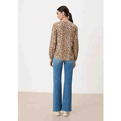 Bluse mit Allovermuster Langarmblusen 2