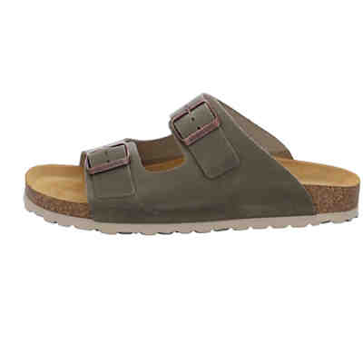 Herren Pantoletten Sandalen Balbao Pantolette Fußbett Bequem Freizeit Glattleder uni Pantoletten 2