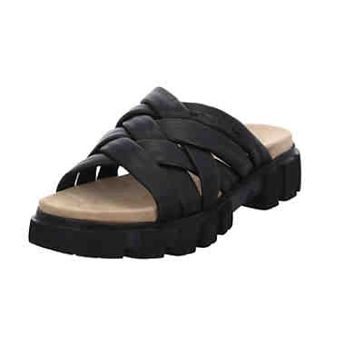 Damen Pantoletten Sandalen Mary Pantolette Kinderschuhe Glattleder uni Pantoletten