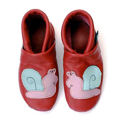 Krabbelschuhe / Lederpuschen / Hausschuhe mit Schnecke Krabbelschuhe 2
