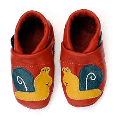 Krabbelschuhe / Lederpuschen / Hausschuhe mit Schnecke Krabbelschuhe 2