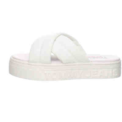 Damen Pantoletten Sandalen Flatform Pantolette Kinderschuhe Logoschriftzug Synthetik uni Pantoletten 2