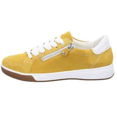 Damen Sneaker Schuhe Rom Sneaker Sport Halbschuhe Glattleder uni Sneakers Low 2