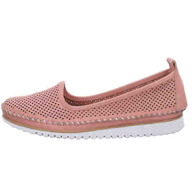 Ballerinas Schuhe Slipper Flats Bequem Nubukleder uni Klassische Ballerinas 2