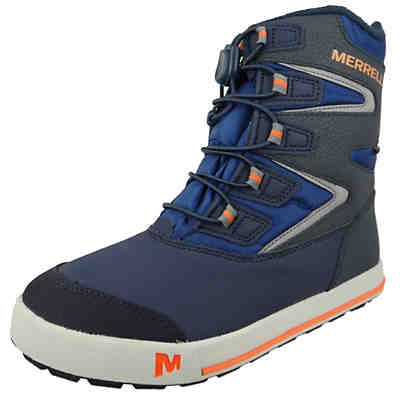Kinder Stiefel Winterschuhe Snow Bank 3.0 WTRPF MK265184 Blau Navy/Cobalt Orange Leder Stiefel