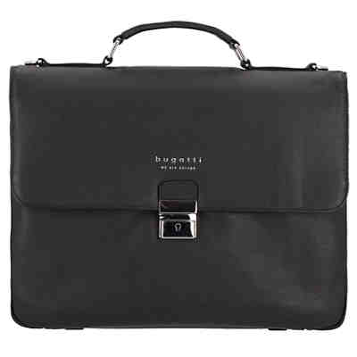 Valencia Aktentasche L Leder 2-Hauptfächer 40 cm Laptopfach Aktentaschen