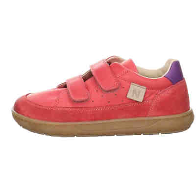 Mädchen Sneaker Schuhe Nimby Barefoot Klettschuh Kinderschuhe Lederkombination uni Halbschuhe 2