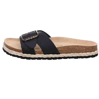 Damen Pantoletten Sandalen Luino Pantolette Gemütlich Puschen Fettleder uni Pantoletten 2