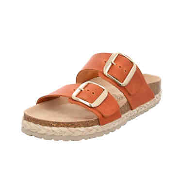 Damen Pantoletten Sandalen Luino Pantolette Kinderschuhe Fettleder uni Pantoletten