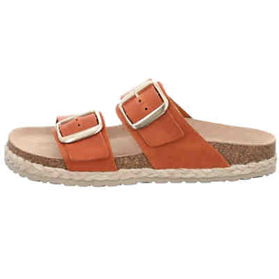 Damen Pantoletten Sandalen Luino Pantolette Kinderschuhe Fettleder uni Pantoletten 2