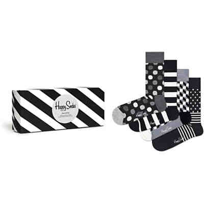4er Pack 4-pack Classic Black & White Socks Gift Set Socken