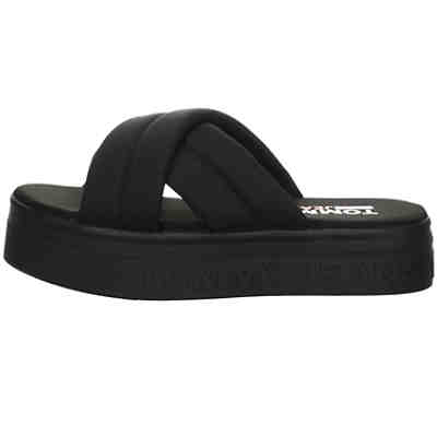 Damen Pantoletten Sandalen Flatform Pantolette Kinderschuhe Logoschriftzug Synthetik uni Pantoletten 2