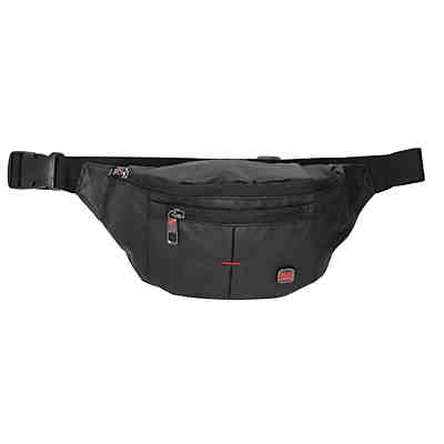 Bauchtasche mit Logo Patch Schwarz