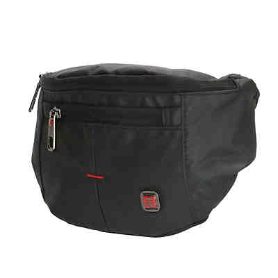 Bauchtasche mit Logo Patch Schwarz 2