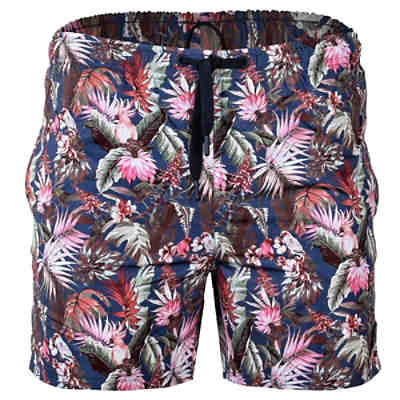 Herren Badehose - Bademode, Badeshort, Polyester, Blätter, Papagei Badehosen
