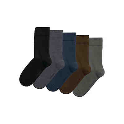 Herren Socken, 5er Pack - Essential Ankle Sock, Socken, Strümpfe, Baumwolle, einfarbig Socken