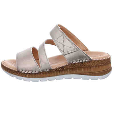 Damen Pantoletten Sandalen Meyra Pantolette Kinderschuhe Glattleder uni Pantoletten 2