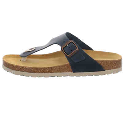 Herren Pantoletten Sandalen Balbao Zehentrenner Fußbett Bequem Freizeit Fettleder uni Pantoletten 2